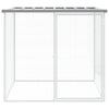 Vidaxl Chicken Coop con techo de 103x98x90 cm de acero galvanizado gris claro