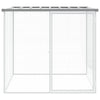 Vidaxl Chicken Coop con techo de 103x98x90 cm de acero galvanizado gris claro
