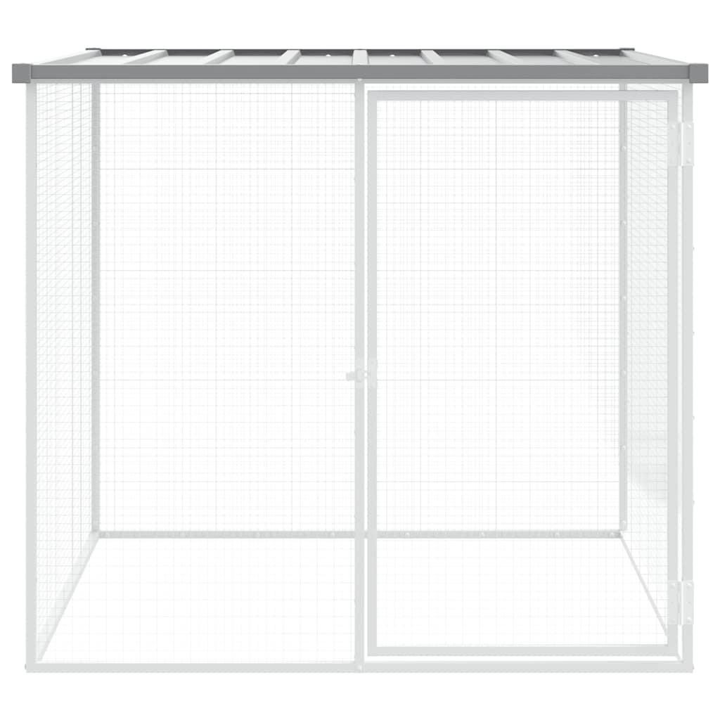 Vidaxl Chicken Coop con techo de 103x98x90 cm de acero galvanizado gris claro