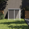 Vidaxl Chicken Coop con techo de 103x98x90 cm de acero galvanizado gris claro