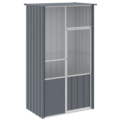 Vidaxl Bird Cage 115x78x200 cm Color de antracita de acero galvanizado