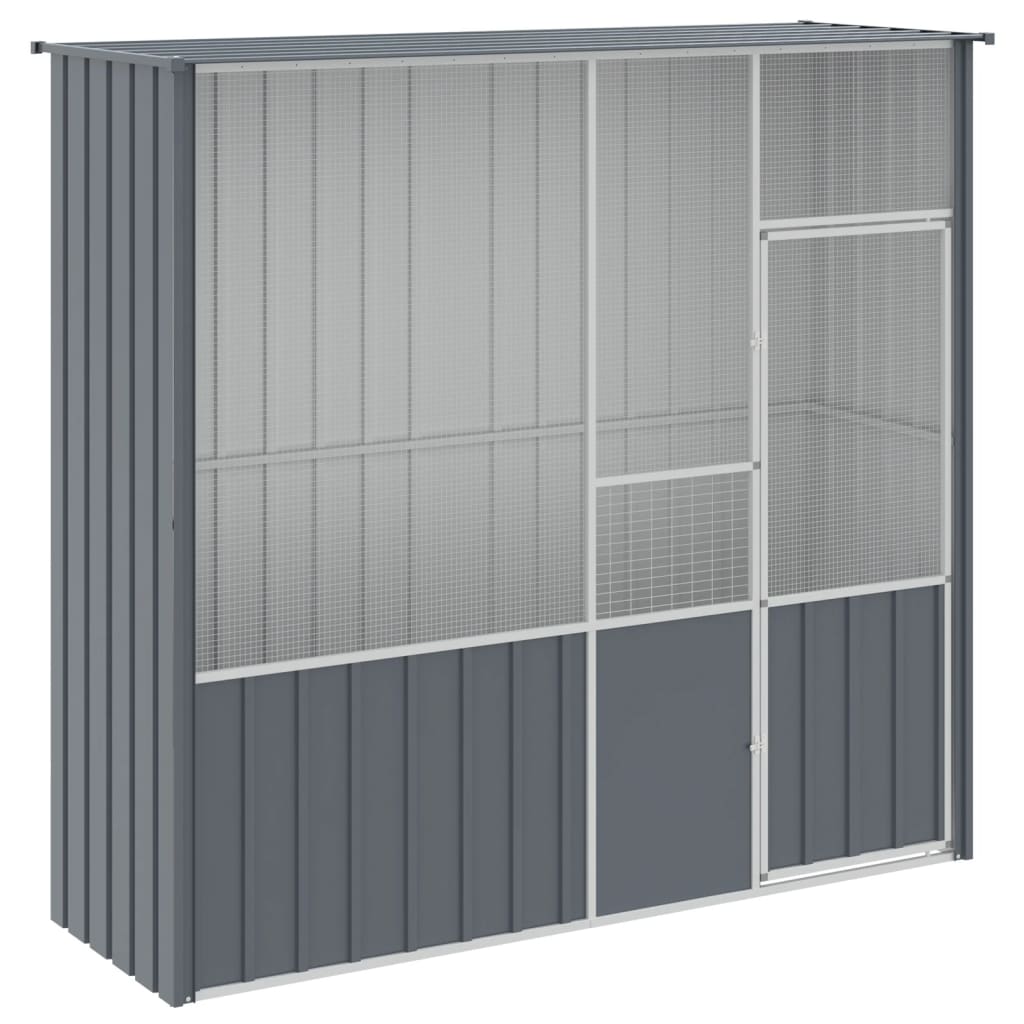 Vidaxl Bird Cage 215x78x200 cm de acero galvanizado antracita