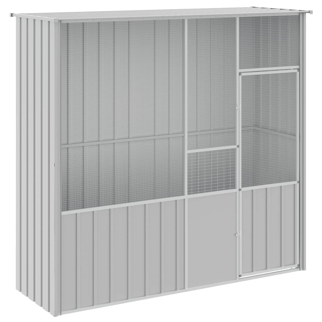 Vidaxl Bird Cage 215x78x200 cm grigio galvanizzato