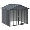 Vidaxl loft con techo 117x103x102 cm de acero galvanizado negro