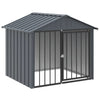 Vidaxl loft con techo 117x103x102 cm de acero galvanizado negro
