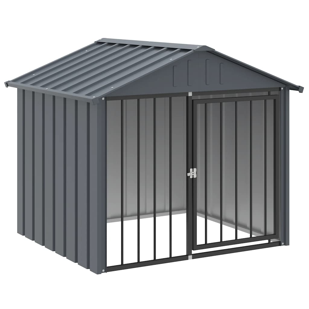 Vidaxl loft con techo 117x103x102 cm de acero galvanizado negro