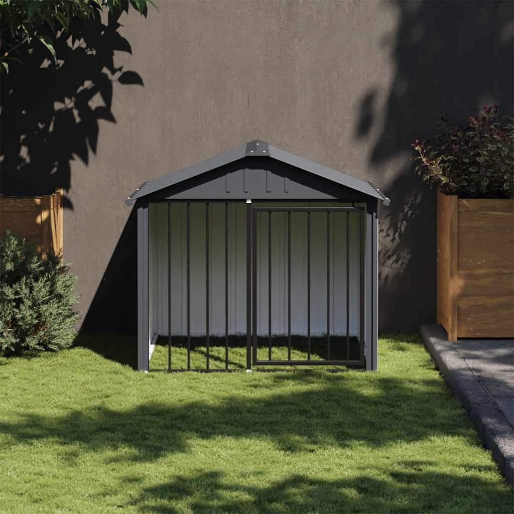 Vidaxl loft con techo 117x103x102 cm de acero galvanizado negro