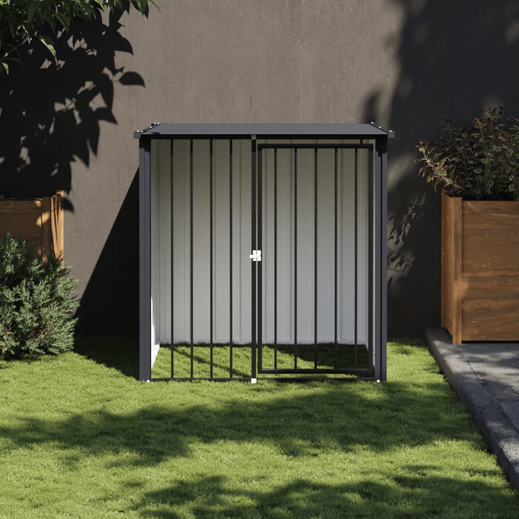Vidaxl Loft con techo 110x103x109 cm de acero galvanizado negro