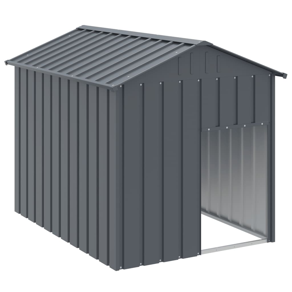 Vidaxl loft con techo 117x153x123 cm de acero galvanizado antracita