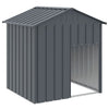 Vidaxl Loft con techo 117x1033x123 cm de acero galvanizado antracita