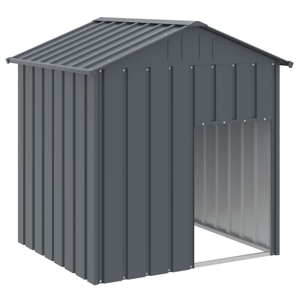 Vidaxl Loft con techo 117x1033x123 cm de acero galvanizado antracita
