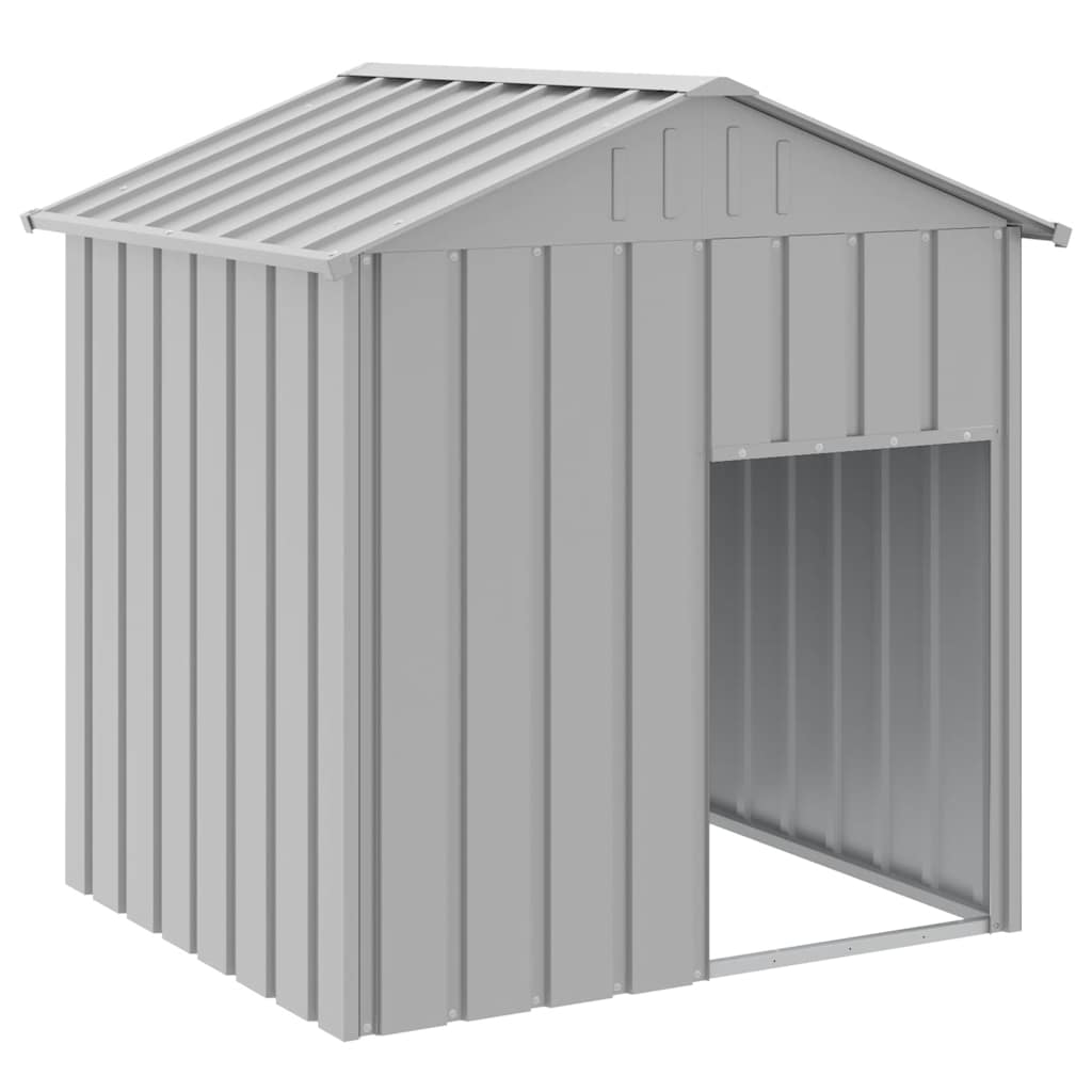 Vidaxl loft con techo 117x1033x123 cm de acero galvanizado