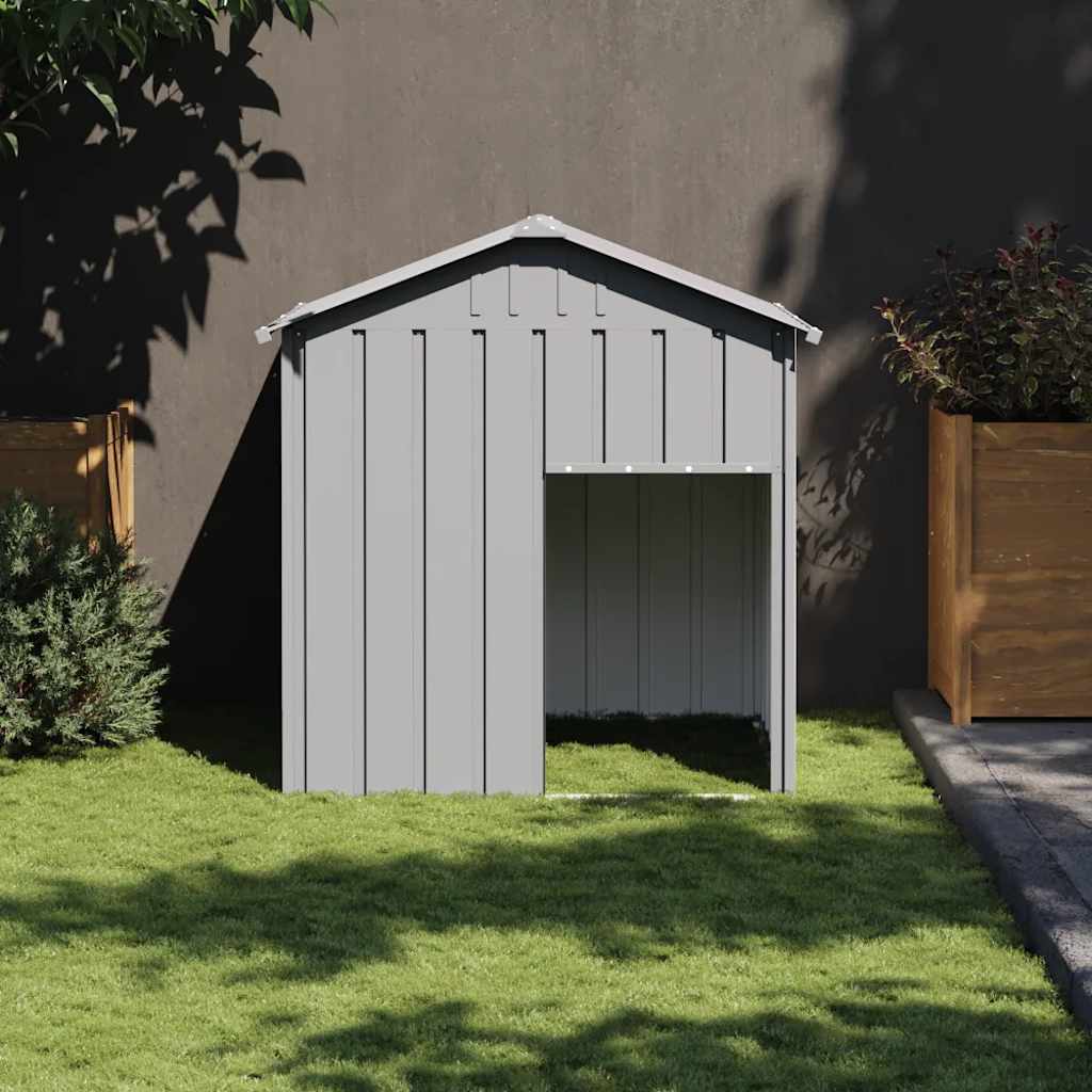 Vidaxl loft con techo 117x1033x123 cm de acero galvanizado