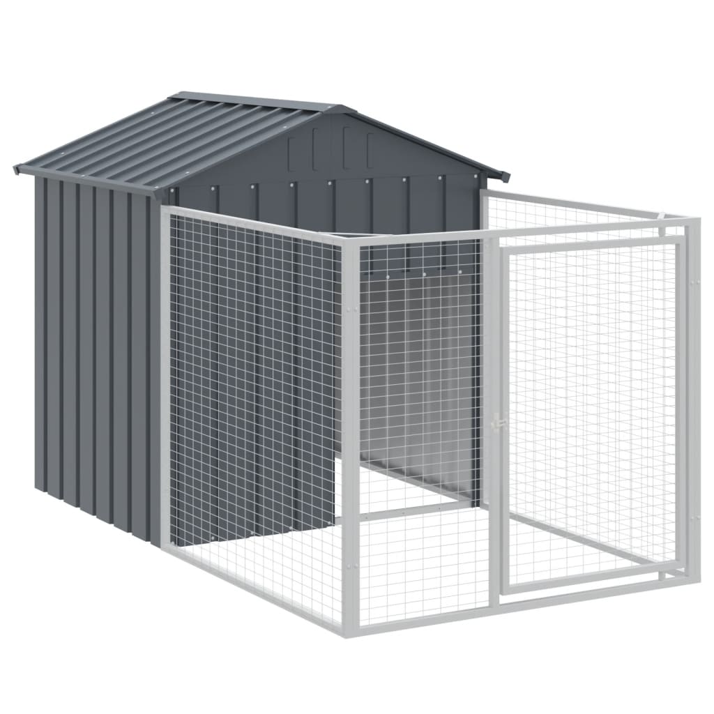 Vidaxl Loft con techo 117x201x123 cm de acero galvanizado antracita