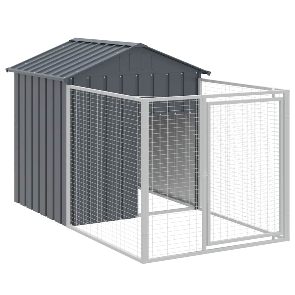 Vidaxl Loft con techo 117x201x123 cm de acero galvanizado antracita