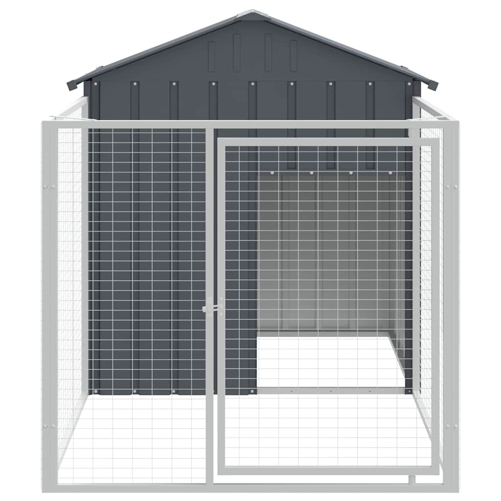 Vidaxl Loft con techo 117x201x123 cm de acero galvanizado antracita