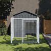 Vidaxl Loft con techo 117x201x123 cm de acero galvanizado antracita