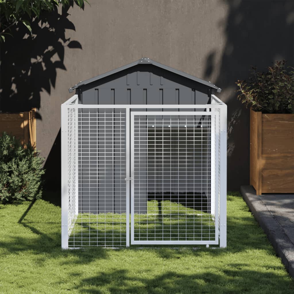 Vidaxl Loft con techo 117x201x123 cm de acero galvanizado antracita