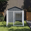 Vidaxl Loft con techo 117x201x123 cm de acero galvanizado antracita