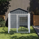 Vidaxl hondenhok met dak 117x201x123 cm gegalvaniseerd staal antraciet