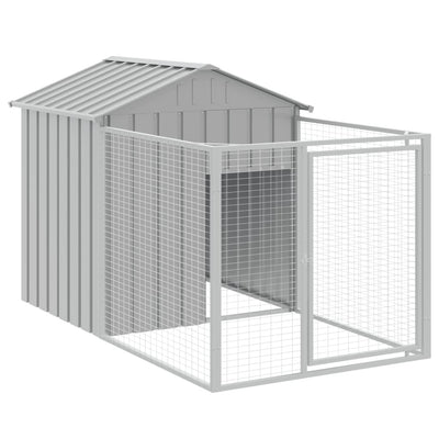 Loft per cani Vidaxl con tetto 117x201x123 cm in acciaio zincato