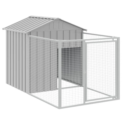 Loft per cani Vidaxl con tetto 117x201x123 cm in acciaio zincato
