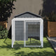 Vidaxl Chicken Coop con Run 117x201x123 cm Antracite in acciaio zincato