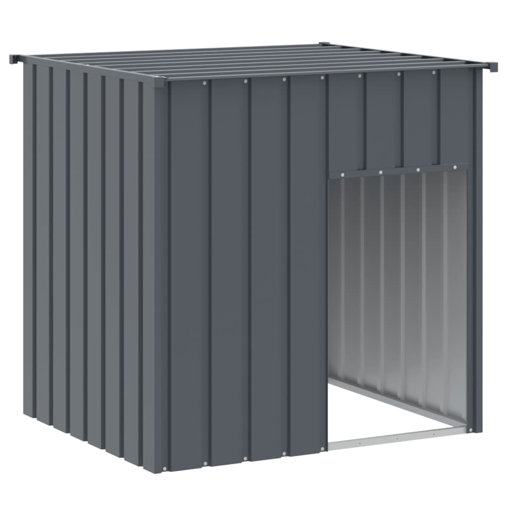 Vidaxl hondenhok met dak antraciet 110x103x109 cm gegalvaniseerd staal