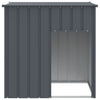 Loft per cani Vidaxl con tetto 110x103x109 cm antracite in acciaio zincato