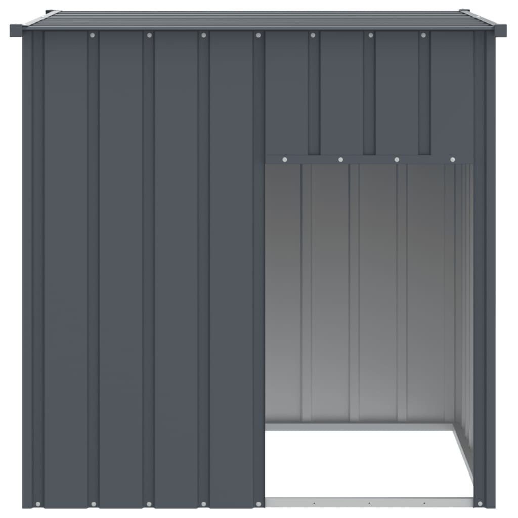 Vidaxl hondenhok met dak antraciet 110x103x109 cm gegalvaniseerd staal