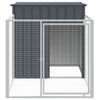 Vidaxl loft para perros con techo 110x201x110 cm de acero galvanizado antracita
