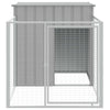 Loft per cani Vidaxl con tetto 110x201x110 cm grigio in acciaio zincato