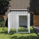 Vidaxl loft para perros con techo 110x201x110 cm de acero galvanizado gris