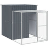 Vidaxl Chicken Coop con Run 165x251x181 cm Galvanized Steel Antracite