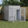 Vidaxl Chicken Coop con Run 165x251x181 cm de acero galvanizado gris