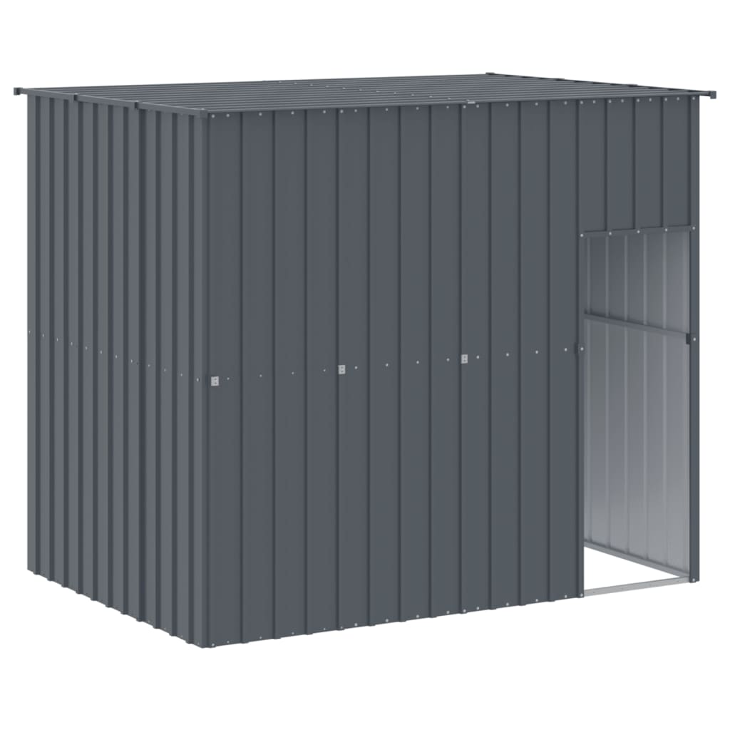 Vidaxl loft con techo 214x153x181 cm de acero galvanizado antracita