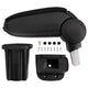 Vidaxl Armrest 12x32x (34-50) cm Black