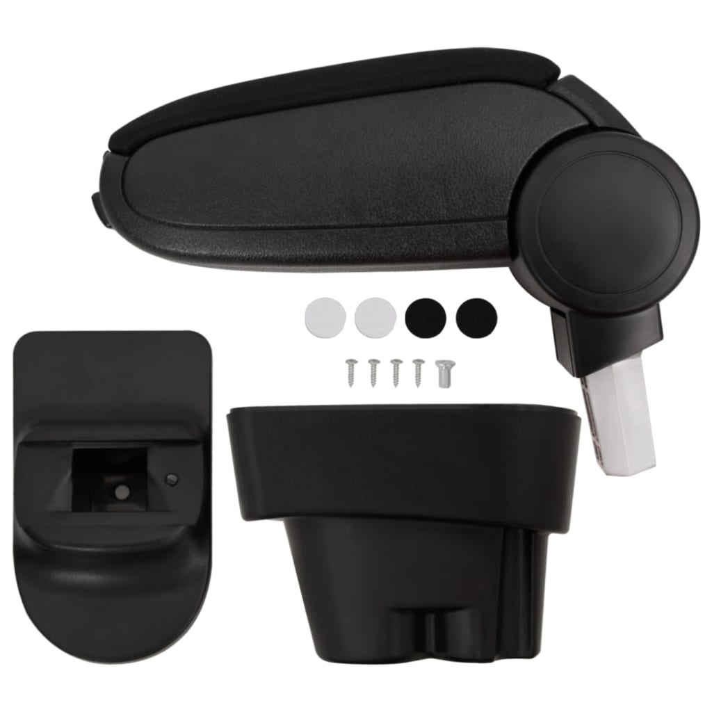 Vidaxl bracciolo 12x36x (33,5-48) cm nero
