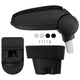 Vidaxl bracciolo 12x36x (33,5-48) cm nero