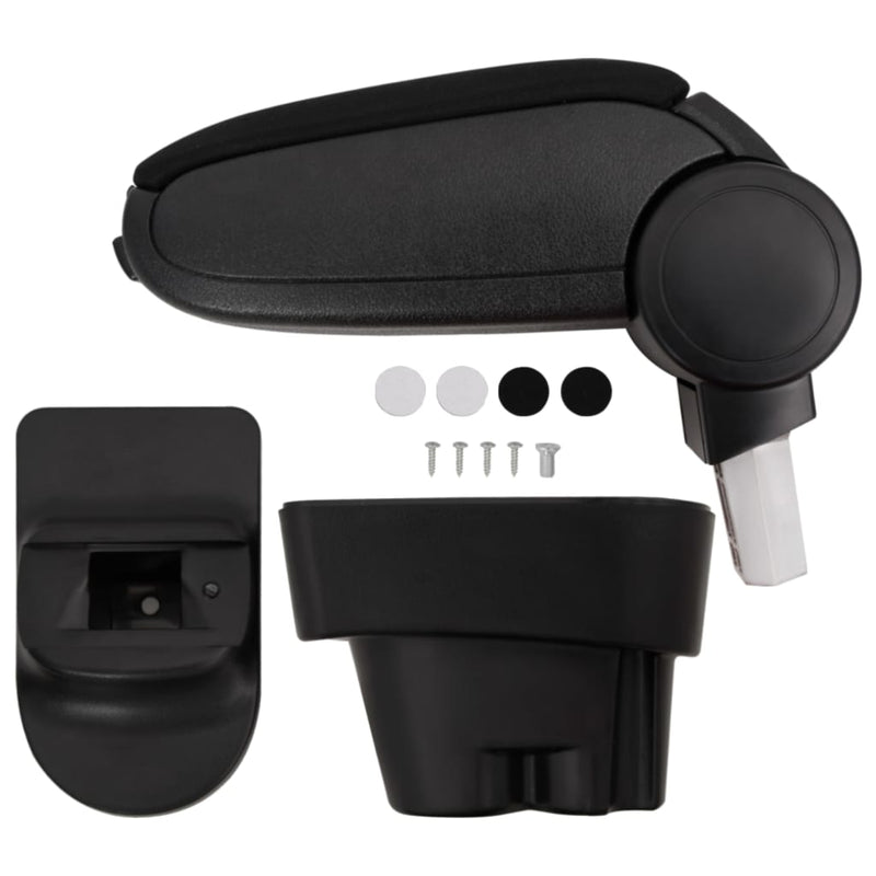 Vidaxl bracciolo 12x36x (33,5-48) cm nero