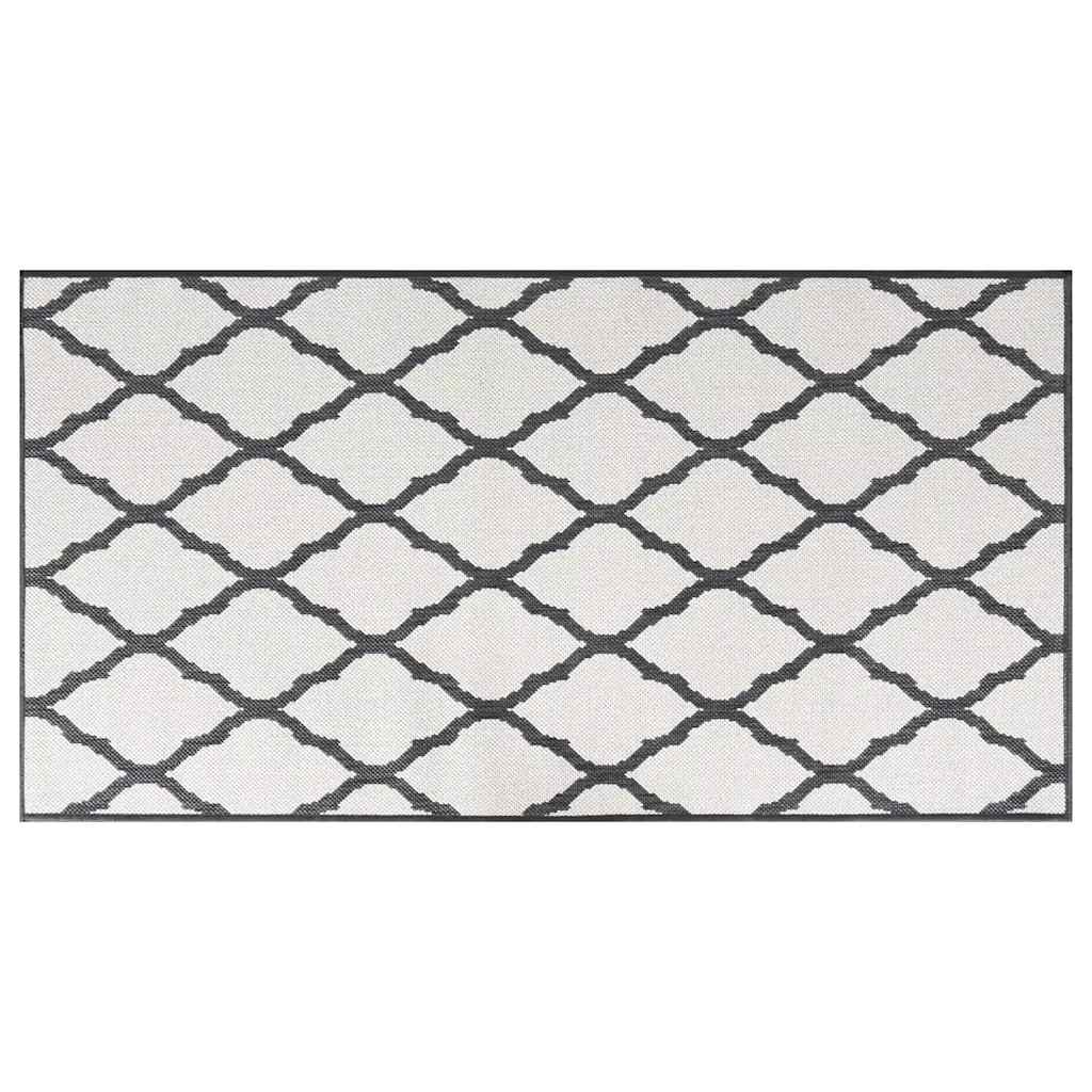 Vidaxl buitenkleed omkeerbaar 80x150 cm grijs en wit