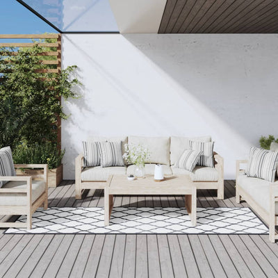 VIDAXL RAGGIO OUTDOOR REVERSIBILE 80X250 cm grigio e bianco