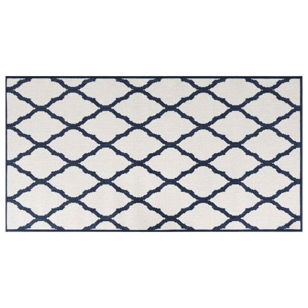 VIDAXL ESTERNO RAGGIO REVERSIBILE 80x150 cm blu navy e bianco