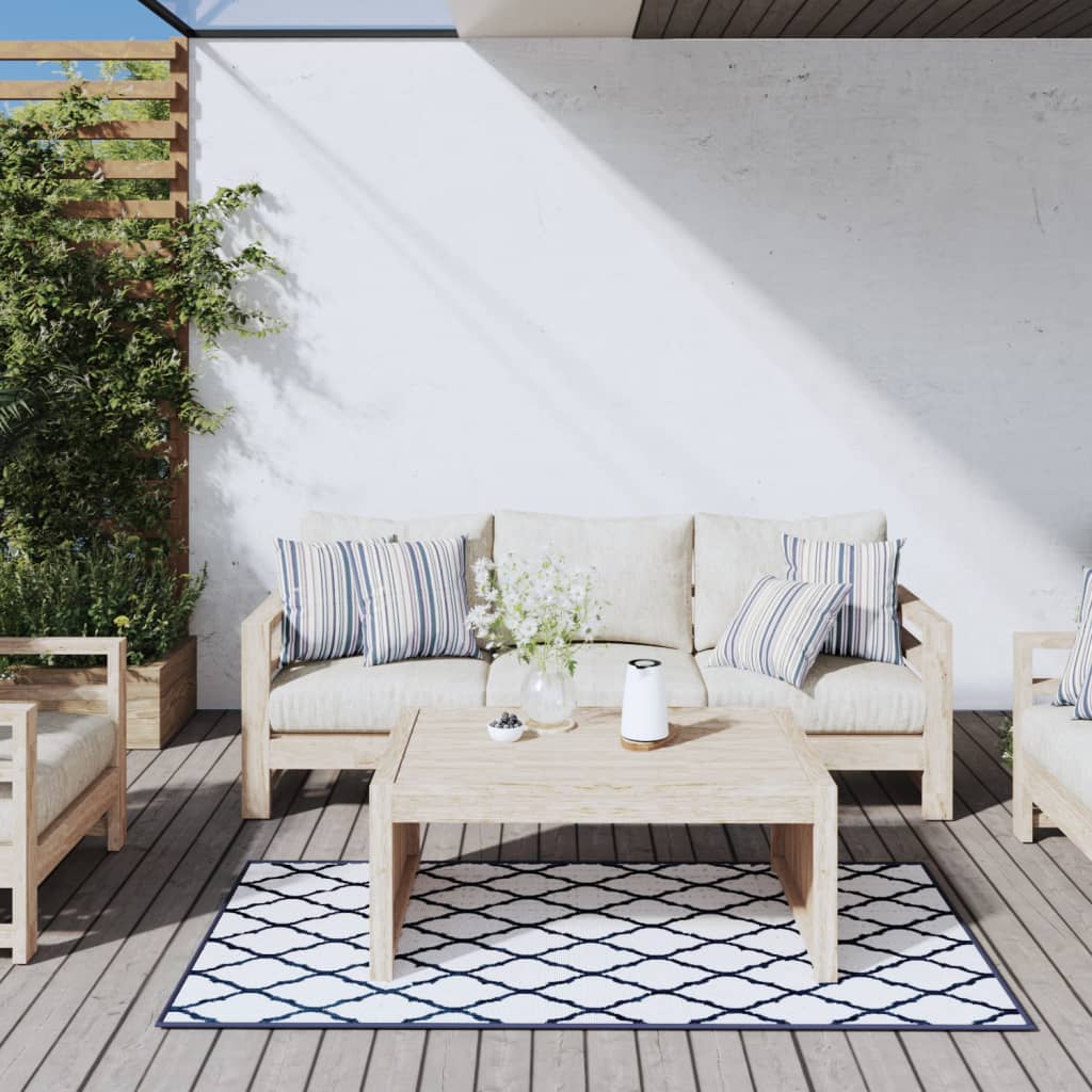 VIDAXL ESTERNO RAGGIO REVERSIBILE 80x150 cm blu navy e bianco