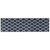 Vidaxl RUG Outside Reversible 80x250 cm azul marino y blanco