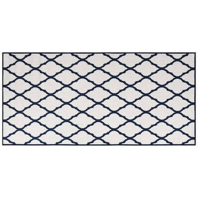 VIDAXL RAGGIO OUTDOOR REVERSIBILE 100x200 cm blu navy e bianco