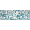 Vidaxl Alfombra al aire libre reversible 80x250 cm Aqua y blanco