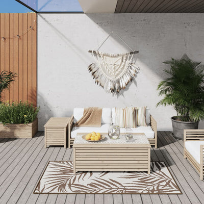 VIDAXL ESTERNO RAGGIO REVERSIBILE 80x150 cm marrone e bianco