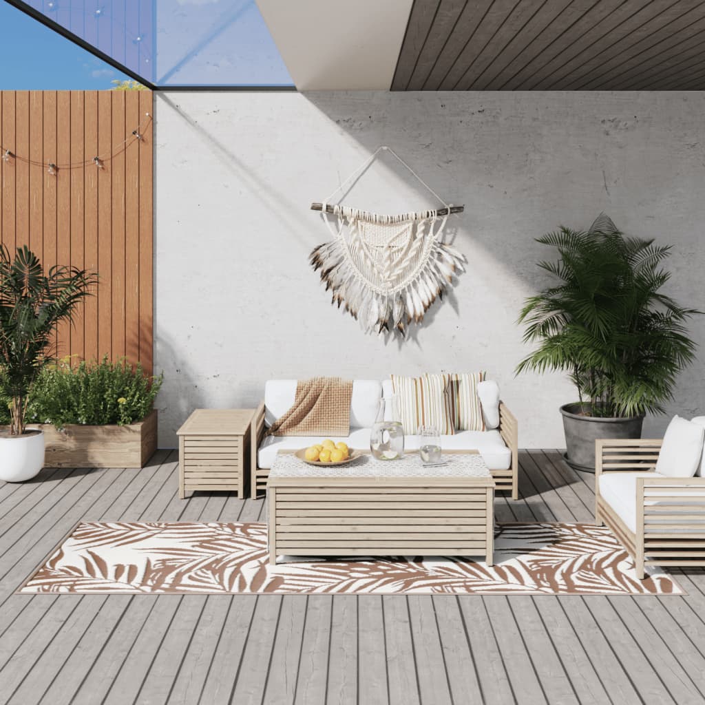 VIDAXL ESTERNO RAGGIO REVERSIBILE 80x250 cm marrone e bianco