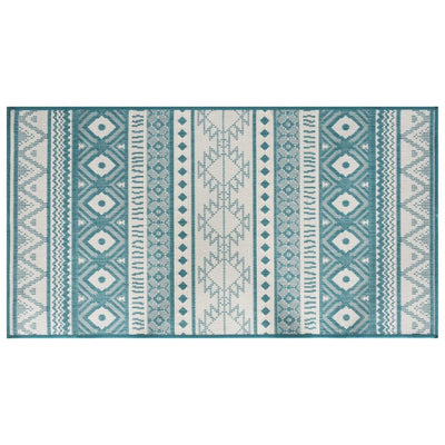VIDAXL RAGGI OUTDOOR reversibile 80x150 cm Aqua e bianco